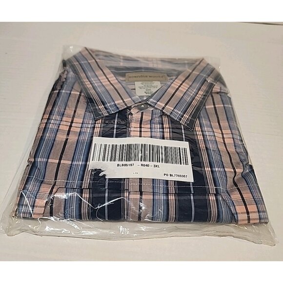 2 pack SCANDIA WOODS size 3XL Mens Short Sleeve pilot Shirt cotton with pockets - Picture 3 of 7